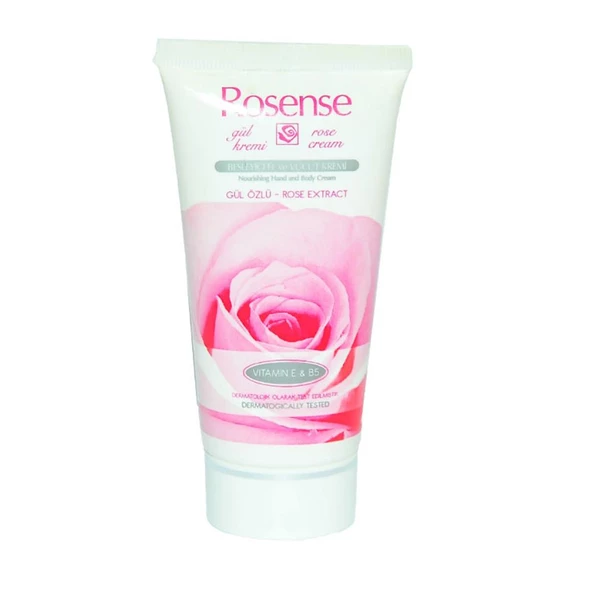 Rosense Gül Özlü Besleyici El Ve Vücut Kremi 75ML E B5 Vitaminli ürün görseli 1