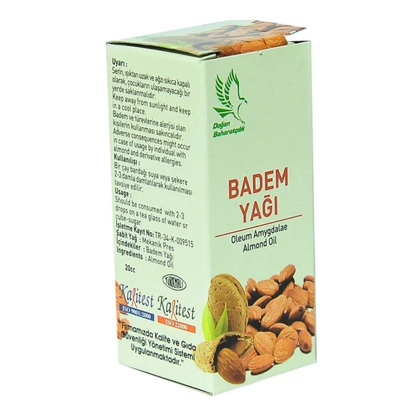 Doğan Baharatçılık Badem Yağı 20cc Almond Oil 20ml - Resim 4