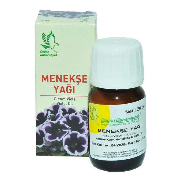 Doğan Baharatçılık Menekşe Yağı 20 cc ml Doğal Cam Şişe ürün görseli 1