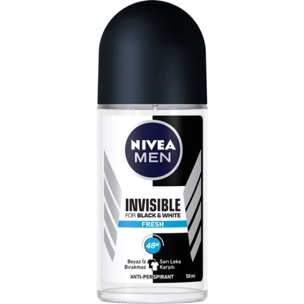 Nivea Roll-On Invisible Black&White Fresh 50 ml ürün görseli 1