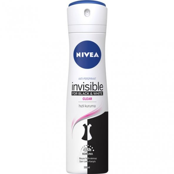 Nivea Deodorant Invisible Black&White Clear 150 ml ürün görseli 1