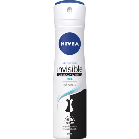 Nivea Sprey Inv B&W Pure 150ml Bayan ürün görseli 1