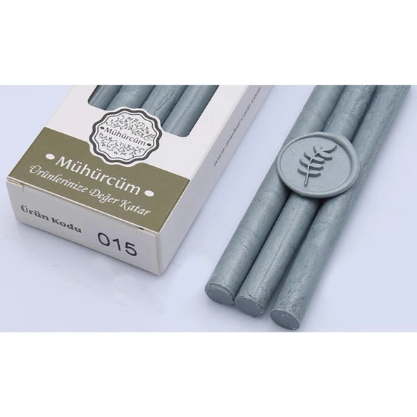 Mühür Mumu Çubuk 11mm x 120mm 10 lu Paket Model No:15 (SATEN GRİ) ürün görseli 1