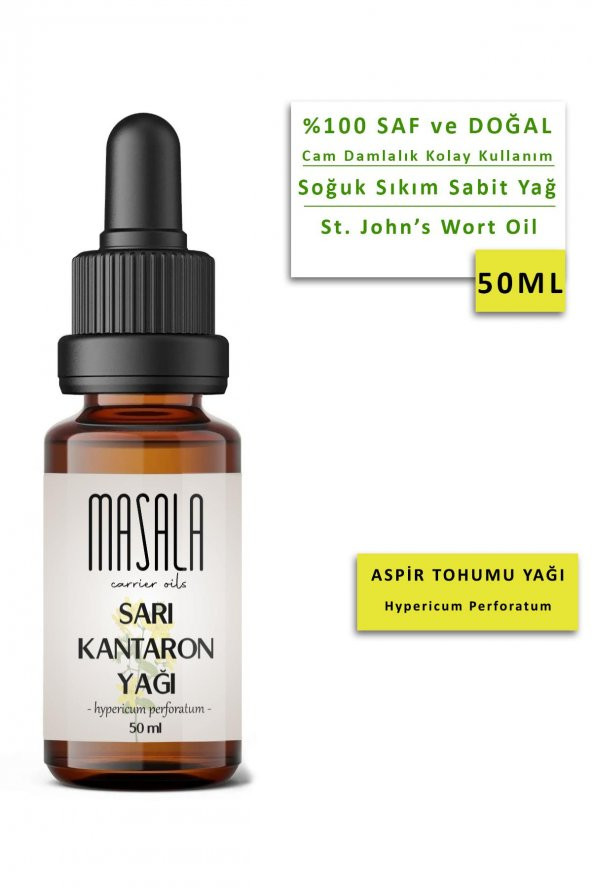 Masala Sarı Kantaron Yağı 50 ml. - Binbirdelik Otu Yağı ürün görseli 1