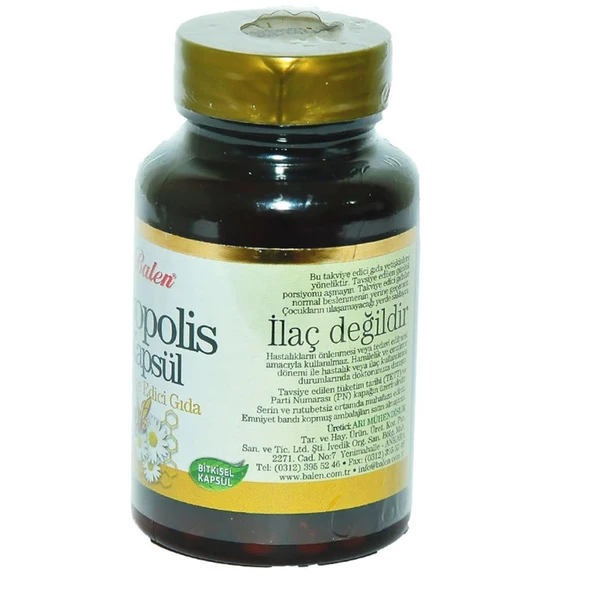 Balen Doğal Propolis Kapsülü 475mg x 80 Bitkisel Kapsül - Resim 3