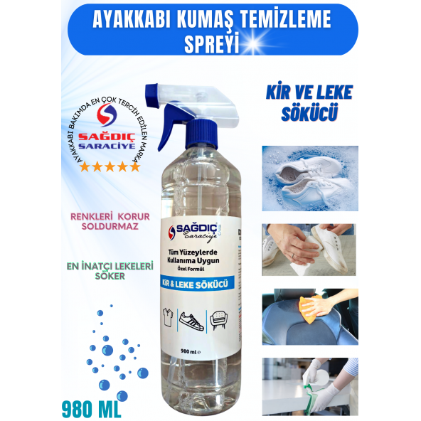 Sağdıç Saraciye Ayakkabı Ve Kumaş Temizleme Kir Leke Çıkarıcı Sprey hype88 ürün görseli 1