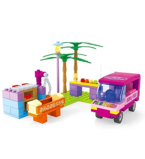 Ausini-Asya Bricks 24414, Fairyland 172 Parça Otobüs ve Barbekü Temalı Lego Seti ürün görseli 1
