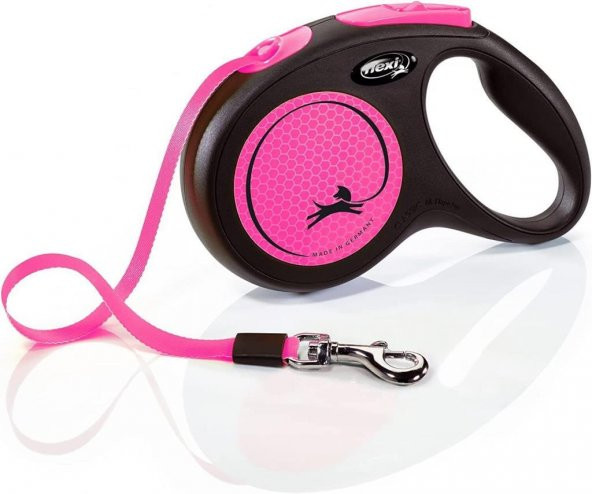 Flexi Geri Çekilebilir Tasma Neon Bant Pembe S 5Mt ürün görseli 1