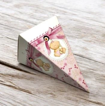 50 Adet 12cm Bebekli Lokumluk Şekerlik Karton Külah Kutu ürün görseli 1