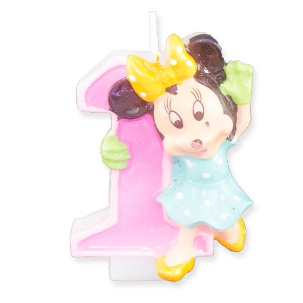 1 Yaş Minnie Mouse Doğumgünü Mum ürün görseli 1
