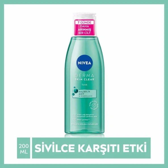Nivea Derma Skin Clear Tonik 200 ml - Resim 7
