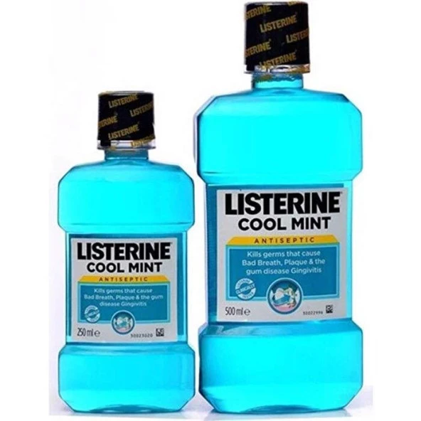 Listerine Cool Mint Ağız Bakım Suyu 500 ml + 250 ml Hediye ürün görseli 1