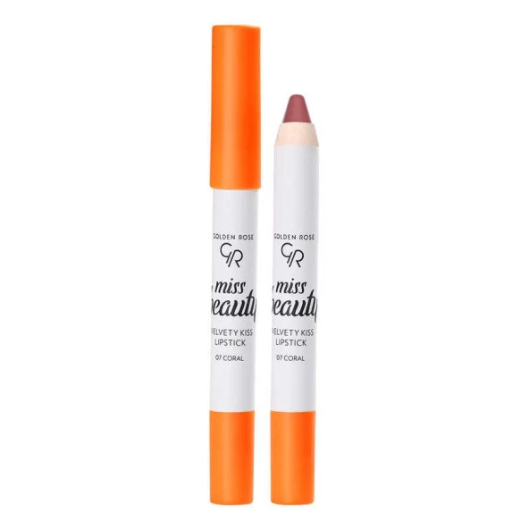 Golden Rose Miss Beauty Velvety Kiss Lipstick - 07 Coral ürün görseli 1