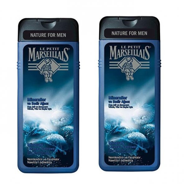 Le Petit Marseillais Men Mineraller ve Sedir Ağacı Duş Jeli 2x400 ml ürün görseli 1