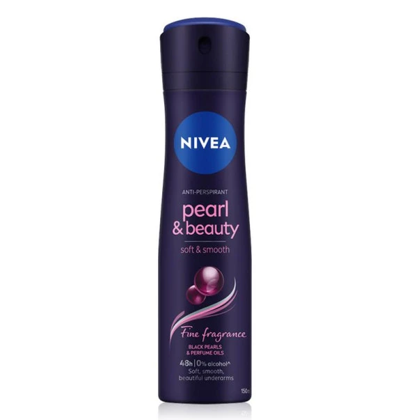 Nivea Pearl&Beauty Black Kadın Deodorant Sprey 150 ml ürün görseli 1