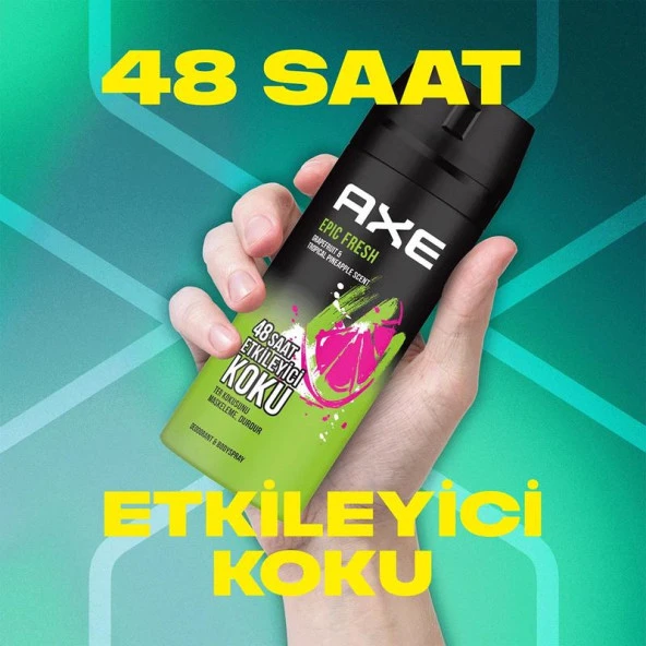 Axe Epic Fresh Erkek Deodorant Sprey 150 ml - Resim 4