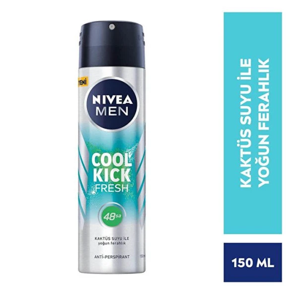 Nivea Men Cool Kick Fresh Deodorant 150 ml - Resim 2