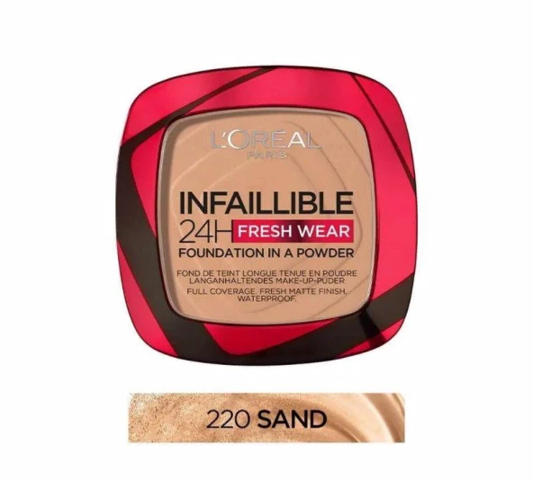 L’Oréal Paris Infaillible 24H Fresh Wear Pudra Fondöten 220 Sand ürün görseli 1