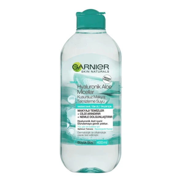Garnier Micellar Hyaluronik Aloe Kusursuz Makyaj Temizleme Suyu 400 ml ürün görseli 1