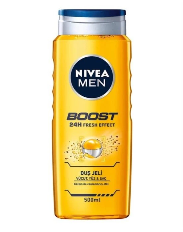 Nivea Men Boost Kafein ile Canlandırıcı Etki Duş Jeli 500 ml ürün görseli 1