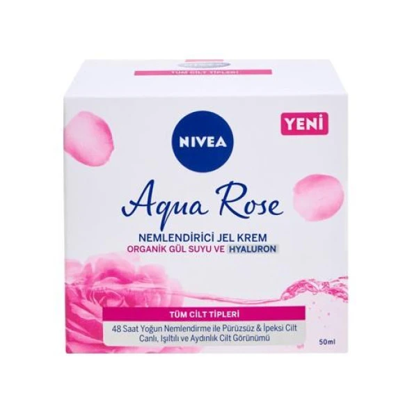 Nivea Aqua Rose Organik Gül Suyu Nemlendirici Jel Krem  50 ml ürün görseli 1