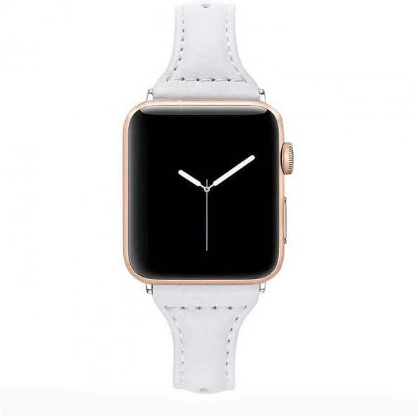 ​​​Apple Watch 38mm KRD-28 Deri Kordon - Resim 10