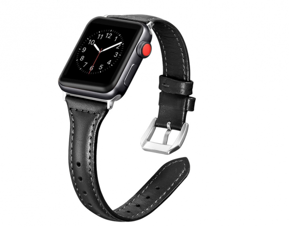 ​​​Apple Watch 38mm KRD-28 Deri Kordon - Resim 12