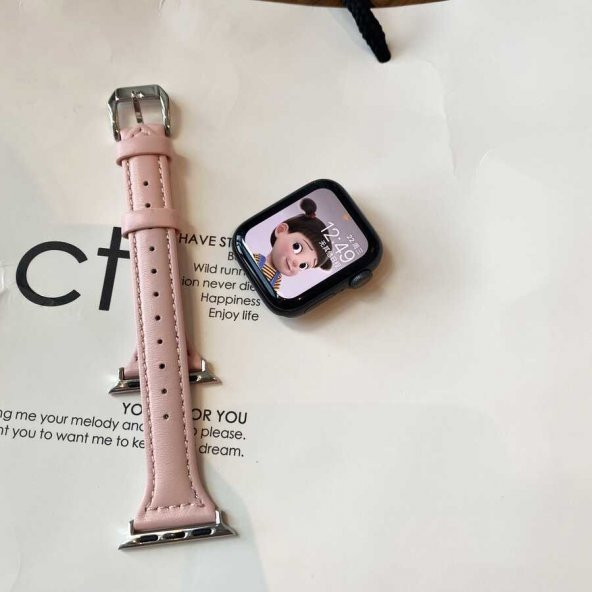​​​Apple Watch 40mm KRD-28 Deri Kordon - Resim 9