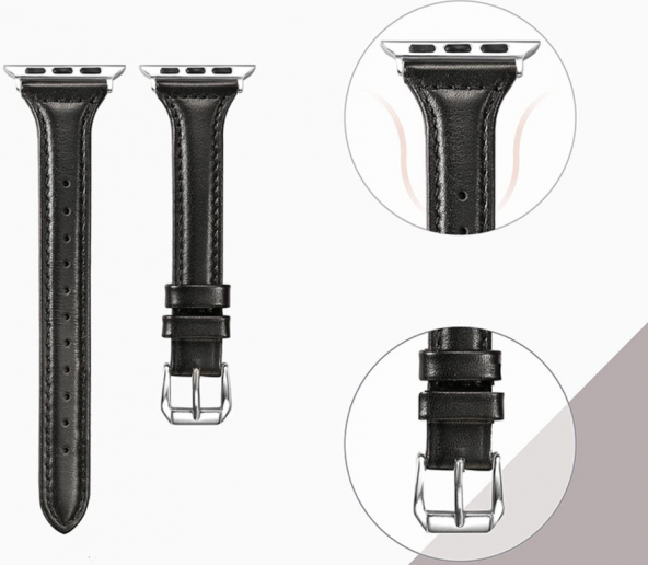 ​​​Apple Watch 40mm KRD-28 Deri Kordon - Resim 11