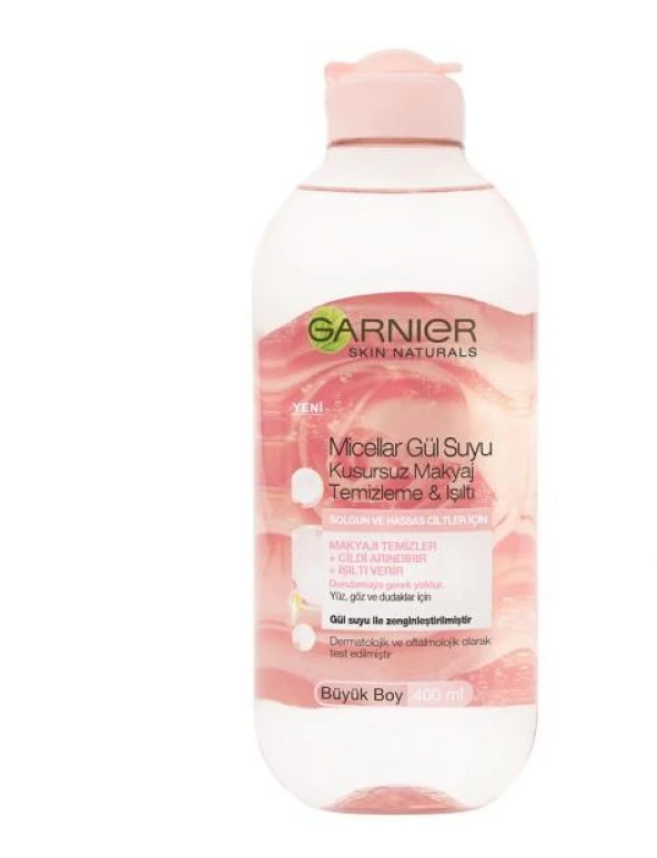 Garnier Micellar Gül Suyu Kusursuz Makyaj Temizleme & Işıltı 400 ml ürün görseli 1