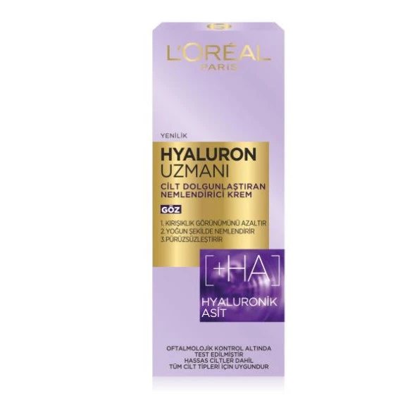 L’Oréal Paris Hyaluron Uzmanı Cilt Dolgunlaştıran Nemlendirici Göz Kremi 15 ml ürün görseli 1