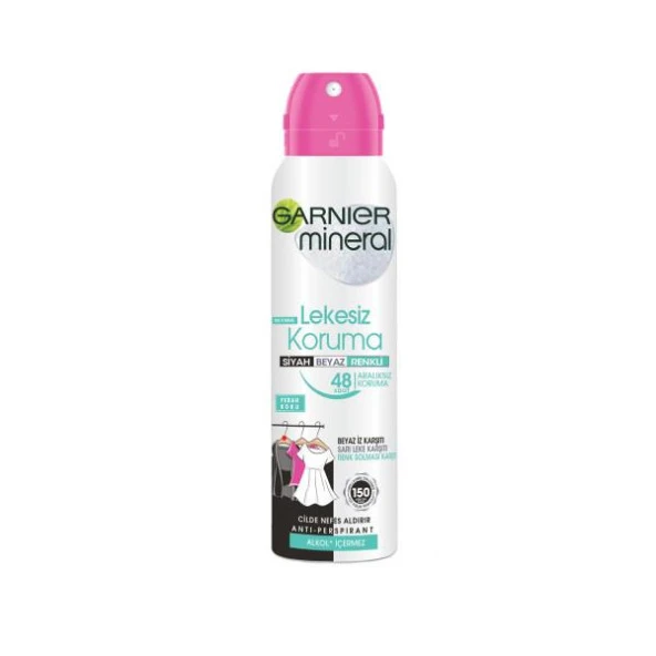 Garnier Mineral Lekesiz Koruma Kadın Deodorant 150 ml ürün görseli 1
