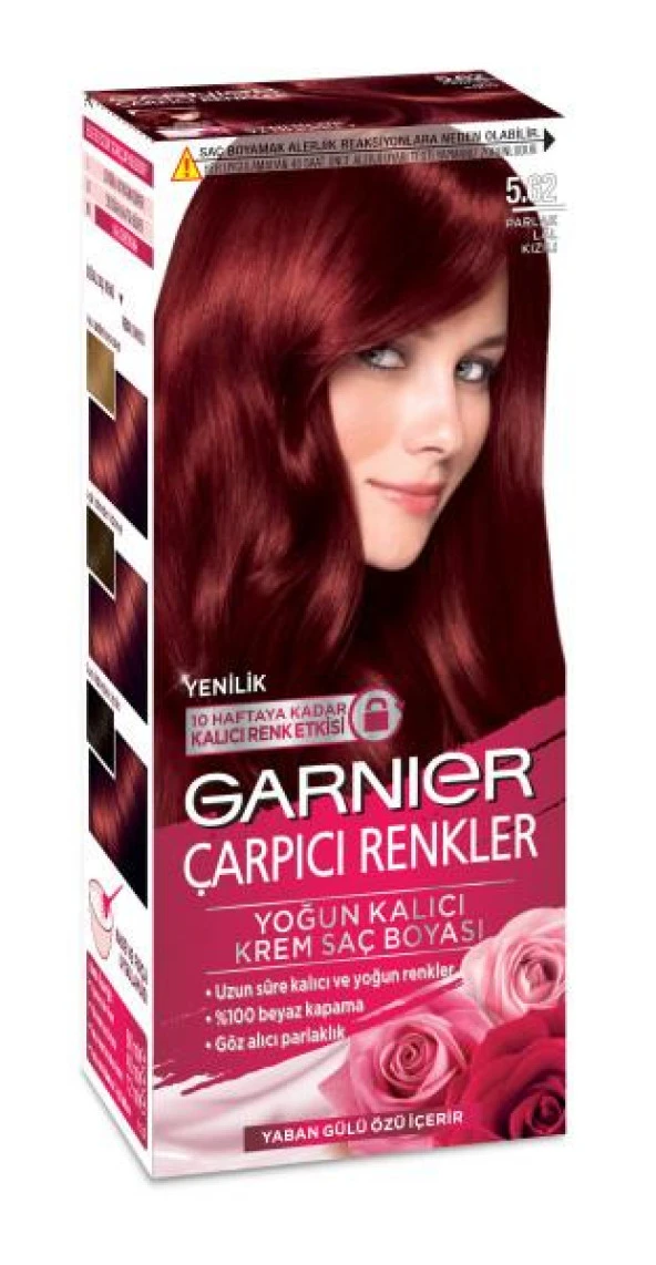 Garnier Çarpıcı Renkler Krem Saç Boyası - 5.62 Parlak Lal Kızılı ürün görseli 1