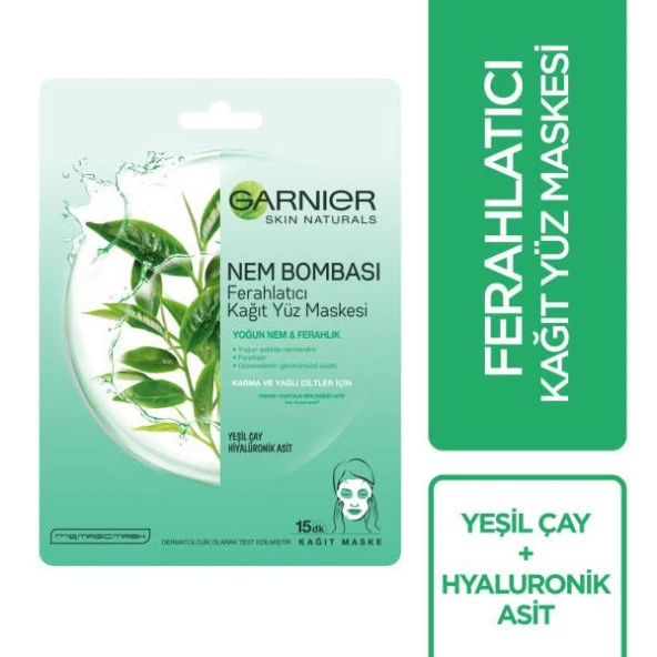 Garnier Nem Bombası Ferahlatıcı Kağıt Yüz Maskesi ürün görseli 1