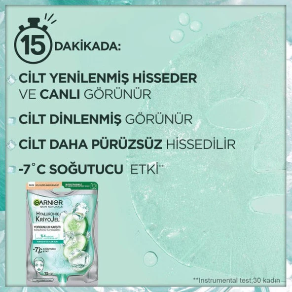 Garnier Hyaluronik Kriyojel Yorgunluk Karşıtı Soğutucu Yüz Maskesi ürün görseli 1