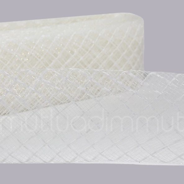 4,5cm X 25metre Koton Baklavalı Gren Esnek Kurdela Gelinlik ürün görseli 1