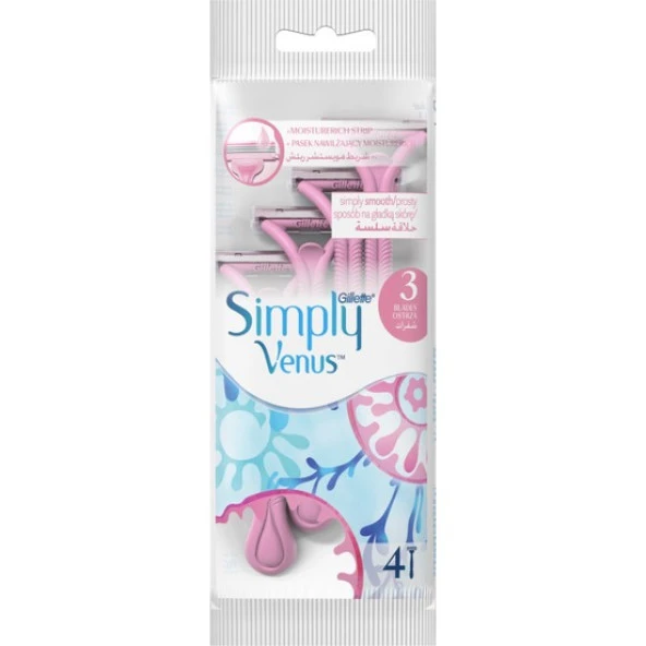 Gillette Simply Venus 3 Tıraş Bıçağı 4'lü ürün görseli 1