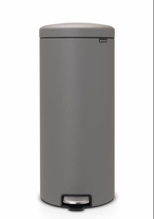 TANTİTONİ NEWICON MINERAL CONCRETE GREY PEDALLI ÇÖP KUTUSU 30L ürün görseli 1