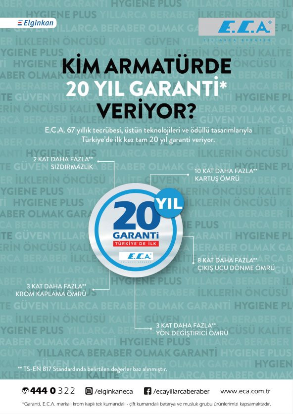ECA Pınar Lavabo Bataryası  Krom 102108557  E.C.A ürün görseli 1