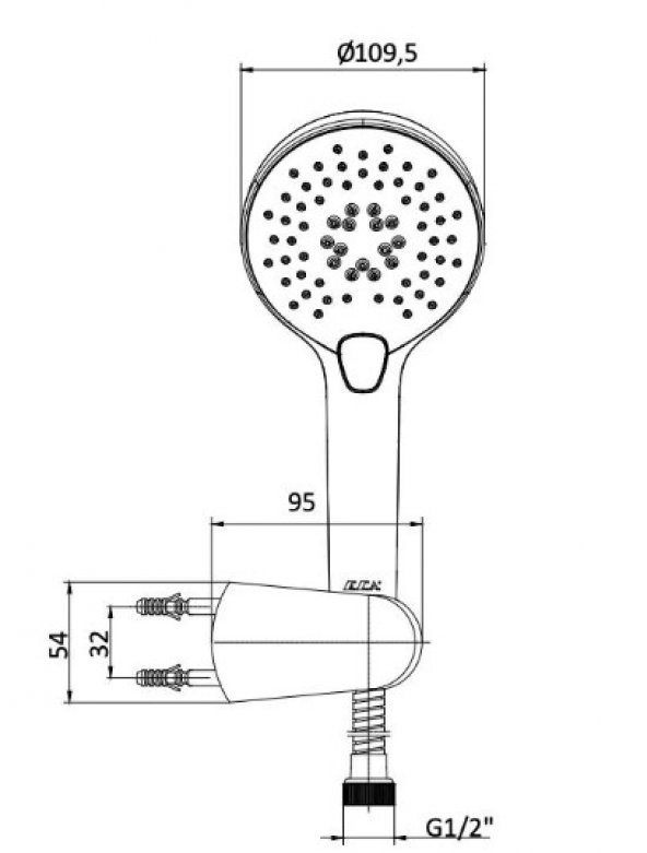 ECA Purity Mafsallı Duş Seti Banyo Üst Takımı 102117367 ürün görseli 1