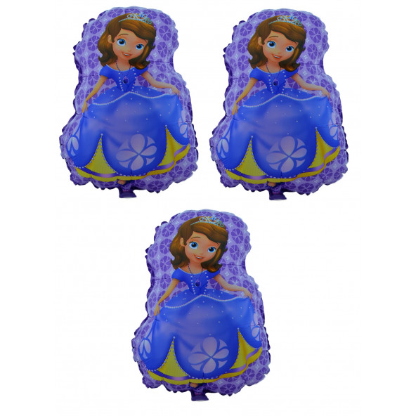 Prenses Sofia 3 Adet Büyük Boy 41cmx52cm Folyo Balon (Helyum) No:3 ürün görseli 1