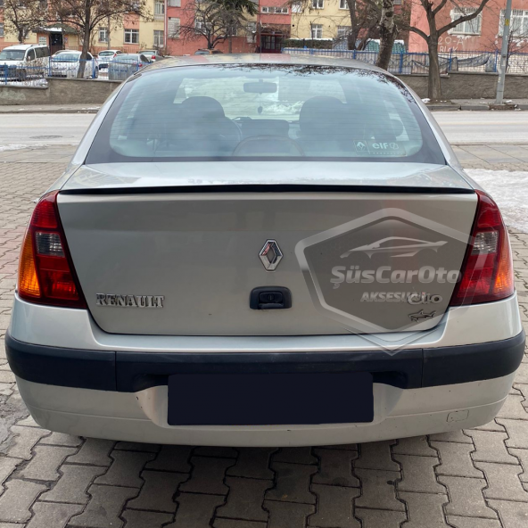 Renault Clio 2 Symbol 1998-2008 Sedan Uyumlu Bagaj Üstü Spoiler Bagaj Çıtası Piano Black Parlak Siyah ürün görseli 1
