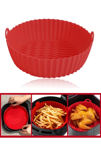 Silicolife Airfryer Silikon Pişirme Kabı – Tüm Hava Fritözleriyle Uyumlu ürün görseli 1