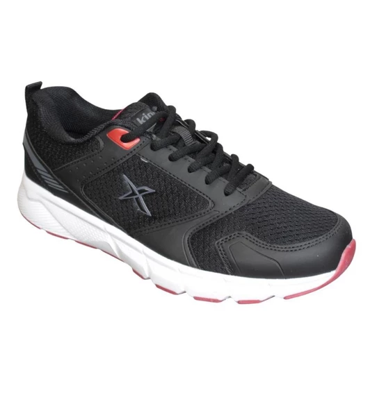 KİNETİX Erkek Beyaz Siyah Gri Fileli Sneaker Spor Yürüyüş Ayakkabısı ürün görseli 1