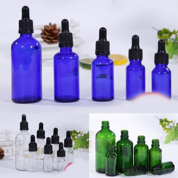 Cam Şişe + Damlalık Aracı Yeşil 5 ml ürün görseli 1