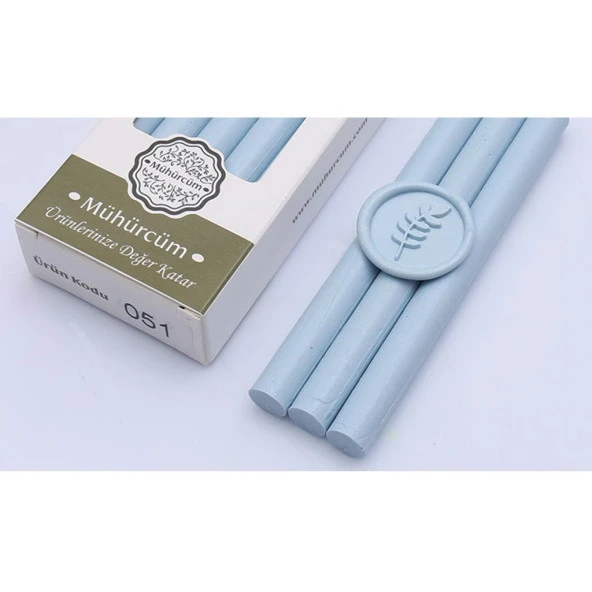 Mühür Mumu Çubuk 11mmx120mm 10 lu Paket Model: 51 MAVİ UNİCORN ürün görseli 1