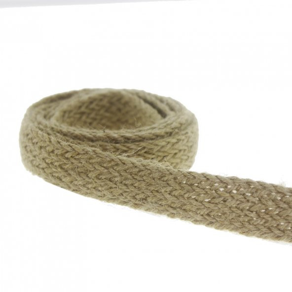 1,5cm x 2metre Doğal Keten Kurdela Örgülü ürün görseli 1