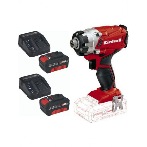 Einhell TE-CI 18/1 Li 2x4.0ah Akülü Darbeli Vidalama ürün görseli 1
