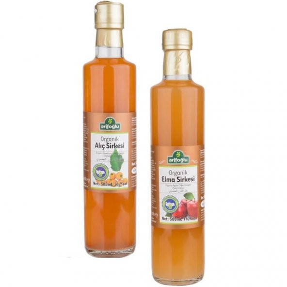Arifoğlu Organik Alıç Sirkesi 500 ML + Organik Elma Sirkesi 500 ML ürün görseli 1