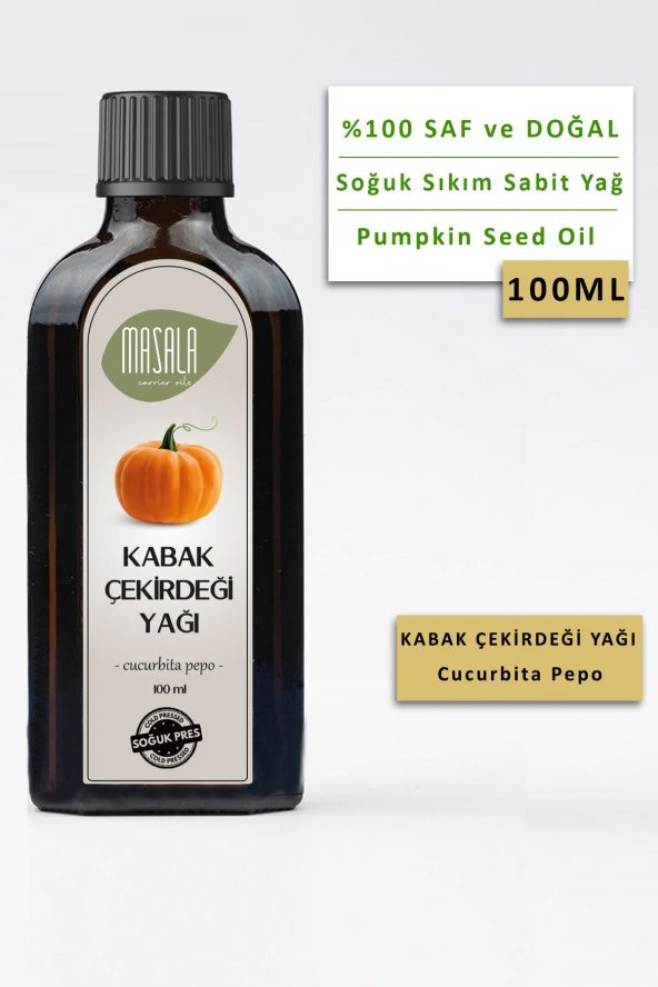 Masala Kabak Çekirdeği Yağı 100 ml. - Soğuk Pres (Pumpkin Seed Oil) ürün görseli 1